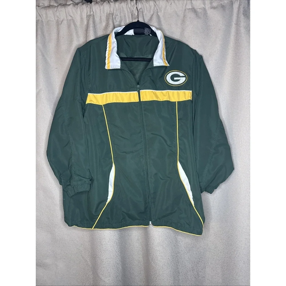 Vintage Y2K‎ Green Bay Packers Women's XL Warm Up Jacket & Pants NFL Set